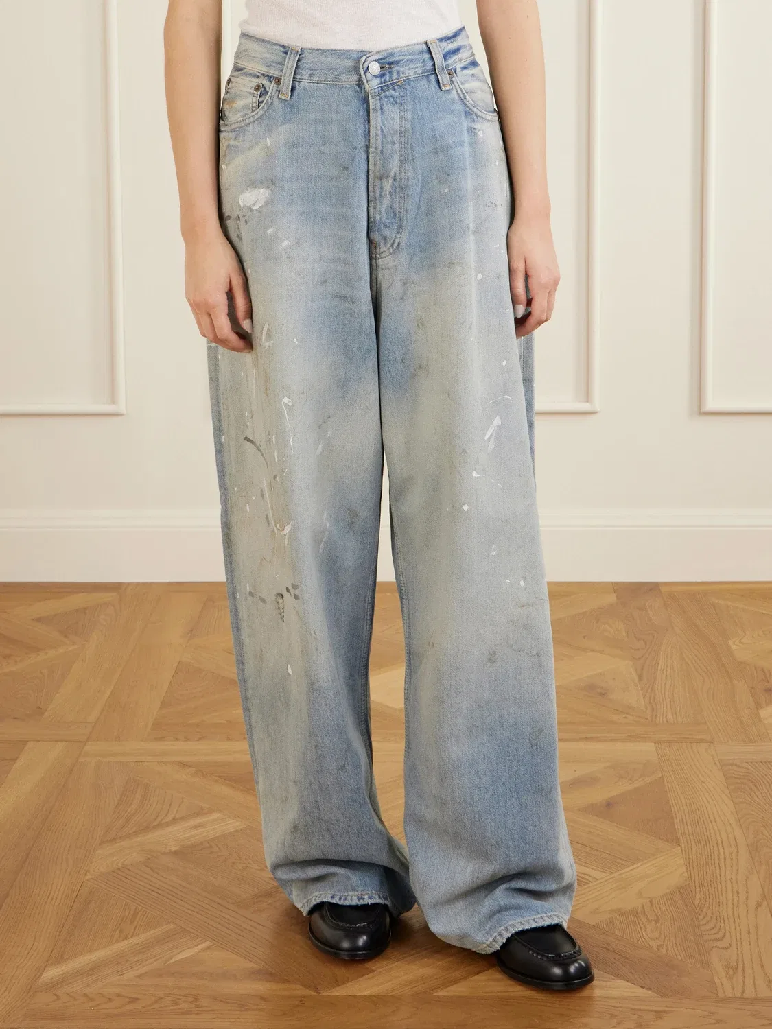 Джинсы прямого кроя 2023 года Trafalgar Acne Studios, голубой — фото 3