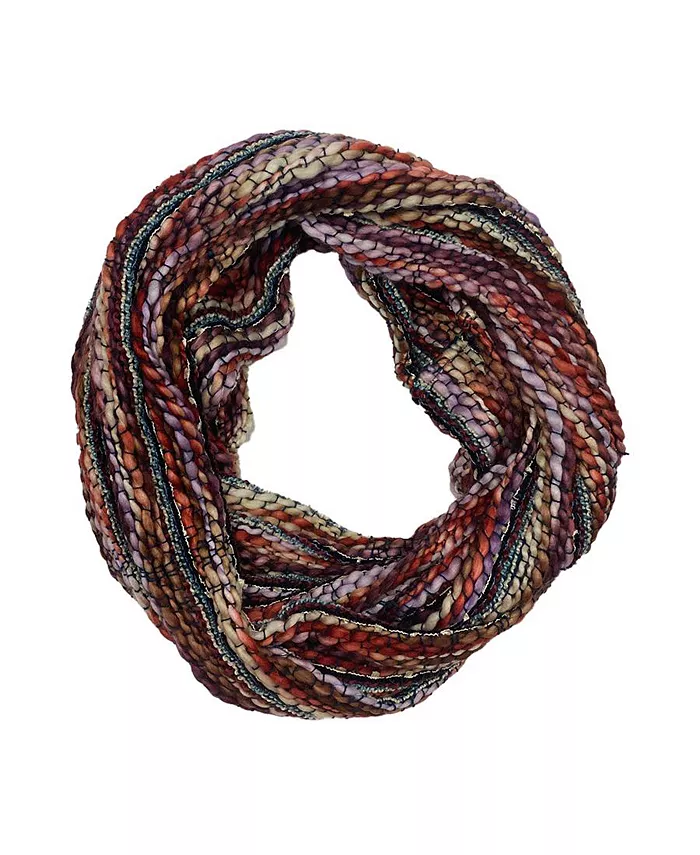 

Арт-шарф Artisan Woven Luna Infinity из 100% переработанного акрила, многоцветный, зимний Feelgoodz, красный