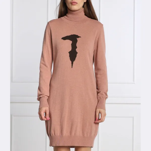 

Платье с добавлением шерсти и кашемира. Trussardi, розовый