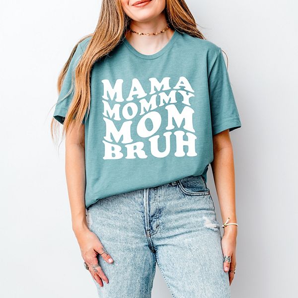 

Футболка с коротким рукавом Mama mommy mom bruh wavy Simply Sage Market, Зеленый, Футболка с коротким рукавом Mama mommy mom bruh wavy Simply Sage Market