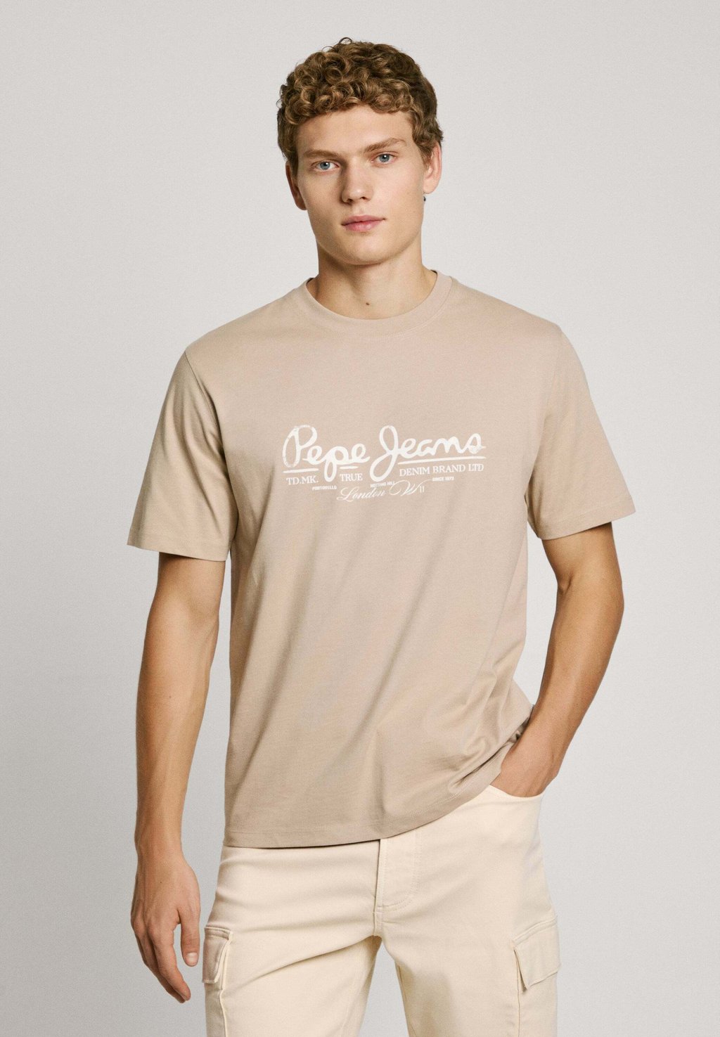 

Футболка с принтом DUMAS Pepe Jeans, бежевый