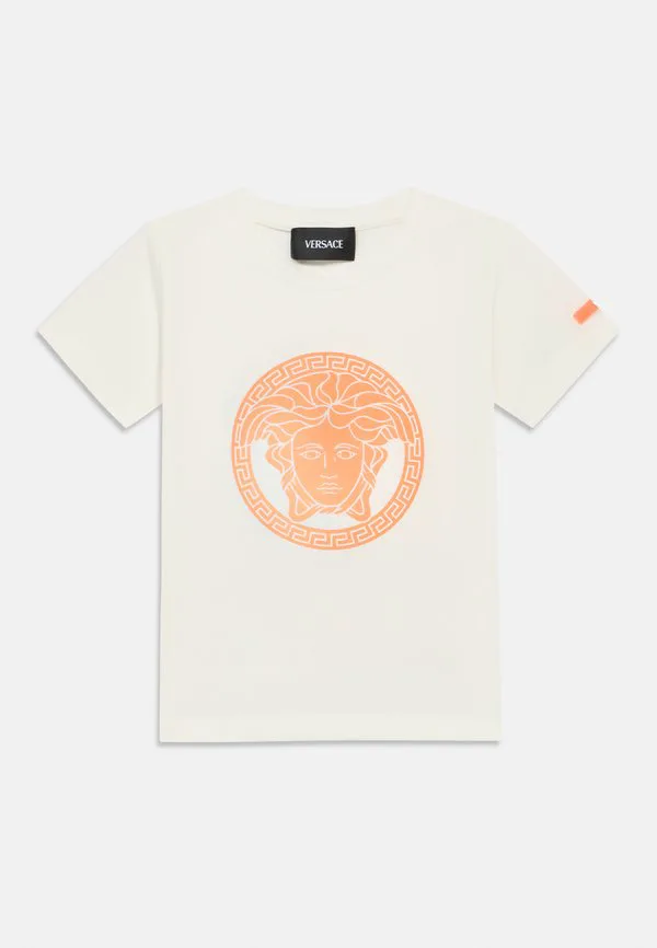 Футболка унисекс с принтом медузы Versace, Bianco/Arancio