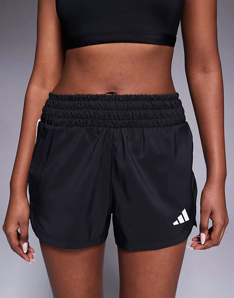 Беговые шорты Adidas Performance Flex Pacer с высокой талией, черный — фото 4