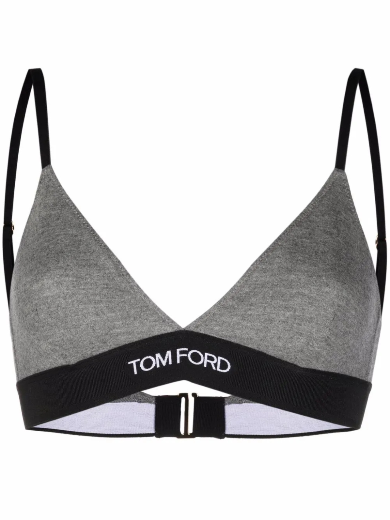 

TOM FORD бюстгальтер с треугольными чашками и логотипом, серый