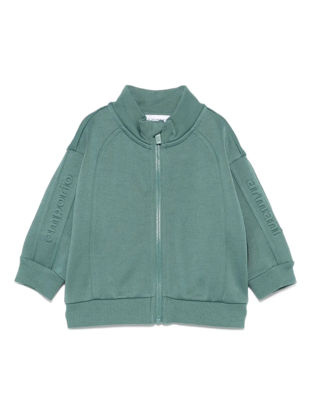 

Толстовка на молнии с тисненым логотипом Emporio Armani Kids, зеленый