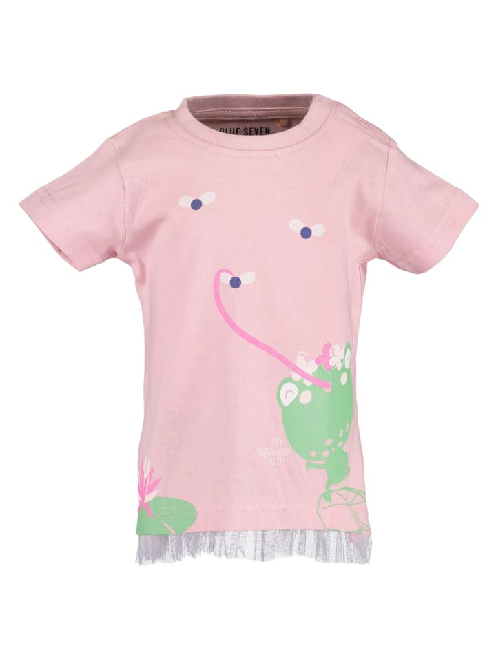 

Детская рубашка с короткими рукавами розового цвета Blue Seven