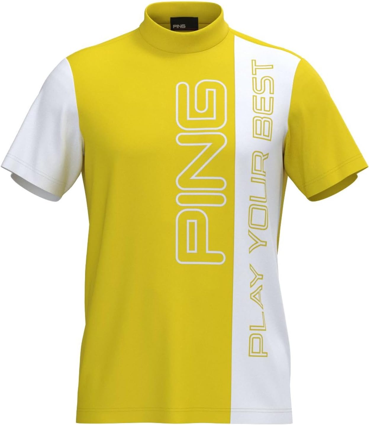 

Мужская рубашка Ping с коротким рукавом и высоким воротником (Cool Core: влагоотводящая, быстросохнущая, с защитой от УФ-излучения) / Рубашка для гольфа / 621-4267809, желтый