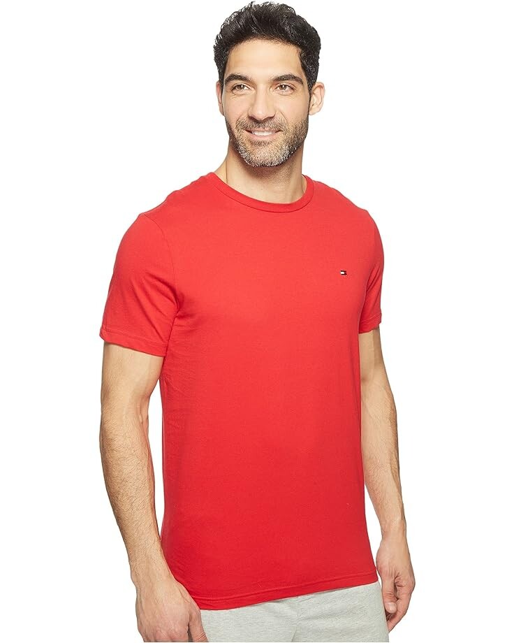 Футболка Tommy Hilfiger Short Sleeve Core Flag Crew Neck, цвет Mahogany — фото 4
