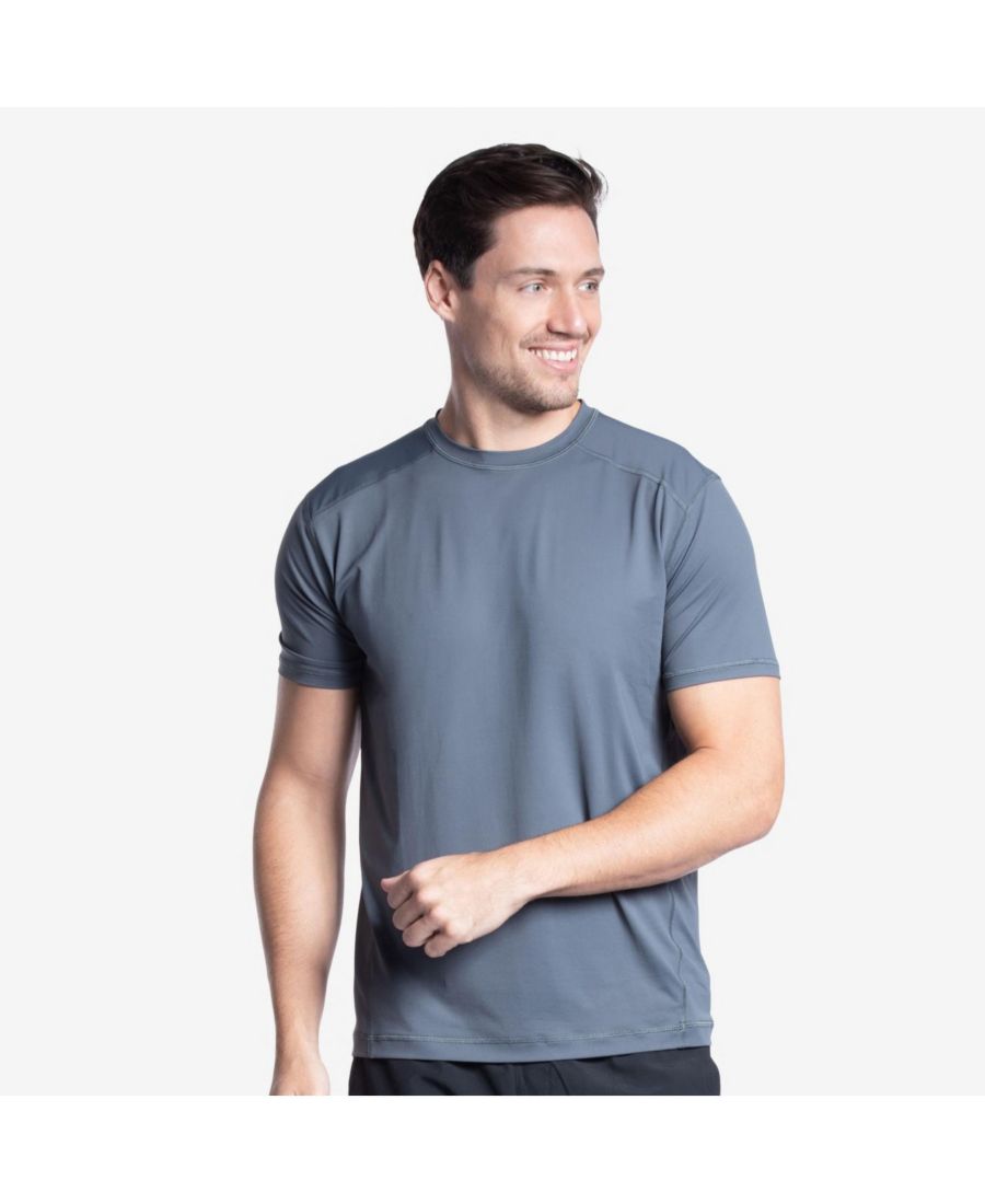 

Мужская футболка с коротким рукавом и защитой от солнца UPF 50+ BloqUV, Smoke