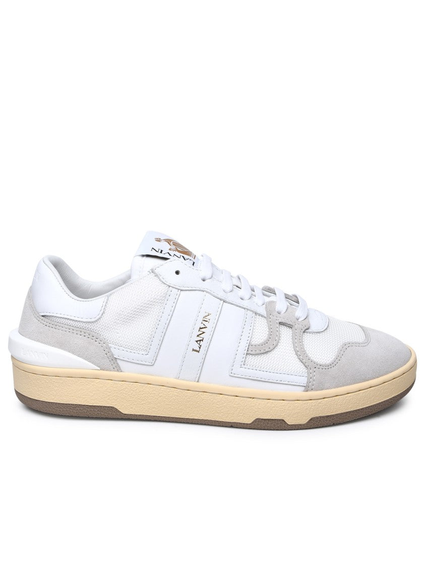 

Белые кроссовки из комбинированной кожи Lanvin