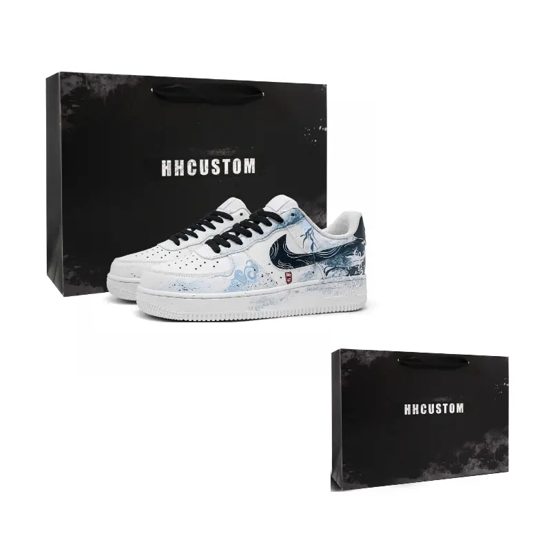 

Nike Air Force 1 Ruyi Auspicious Year из синтетической кожи с амортизацией, устойчивые к истиранию и скольжению, низкие