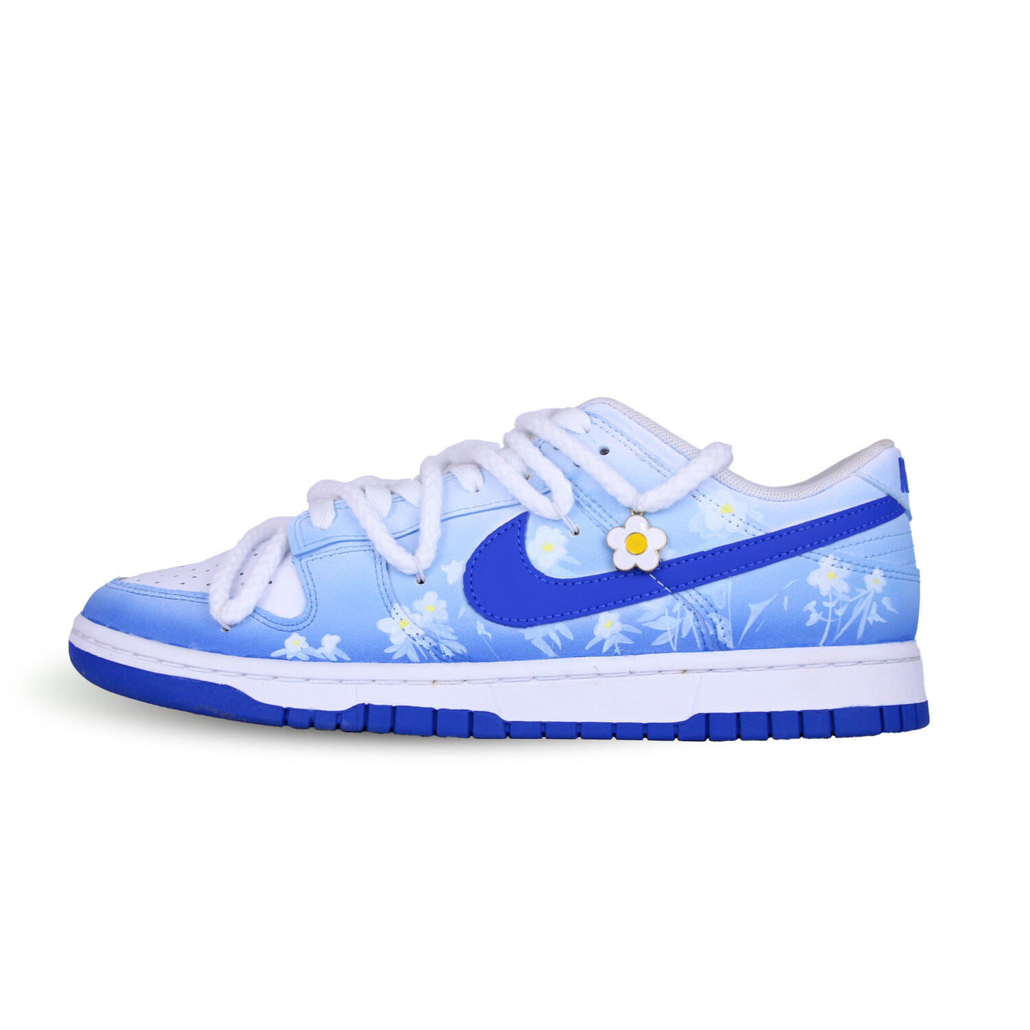 

Кроссовки Nike Dunk Skateboarding Shoes Men Low-top White, цвет Dodger Blue