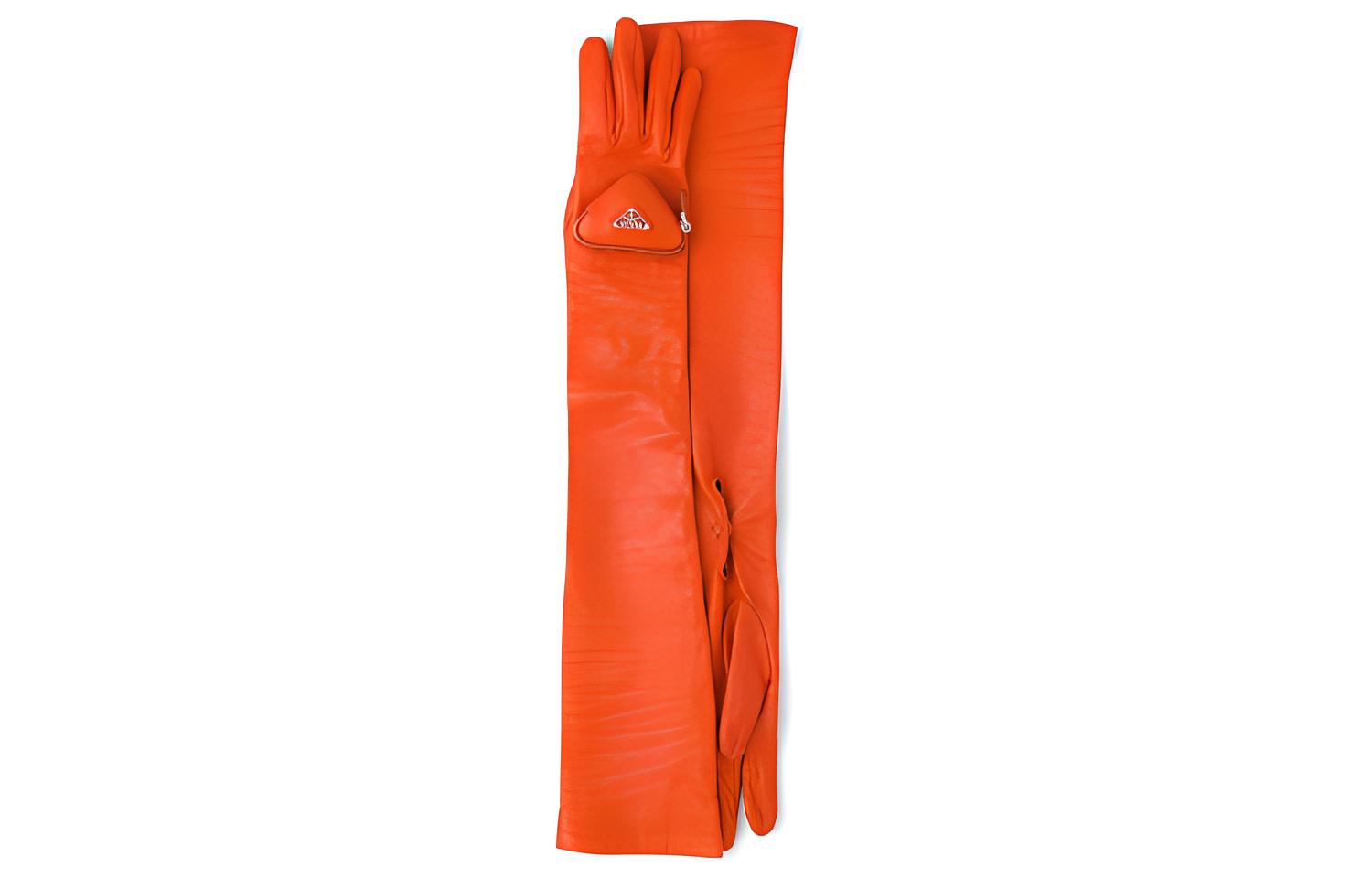 

PRADA Перчатки унисекс оранжевые, Orange