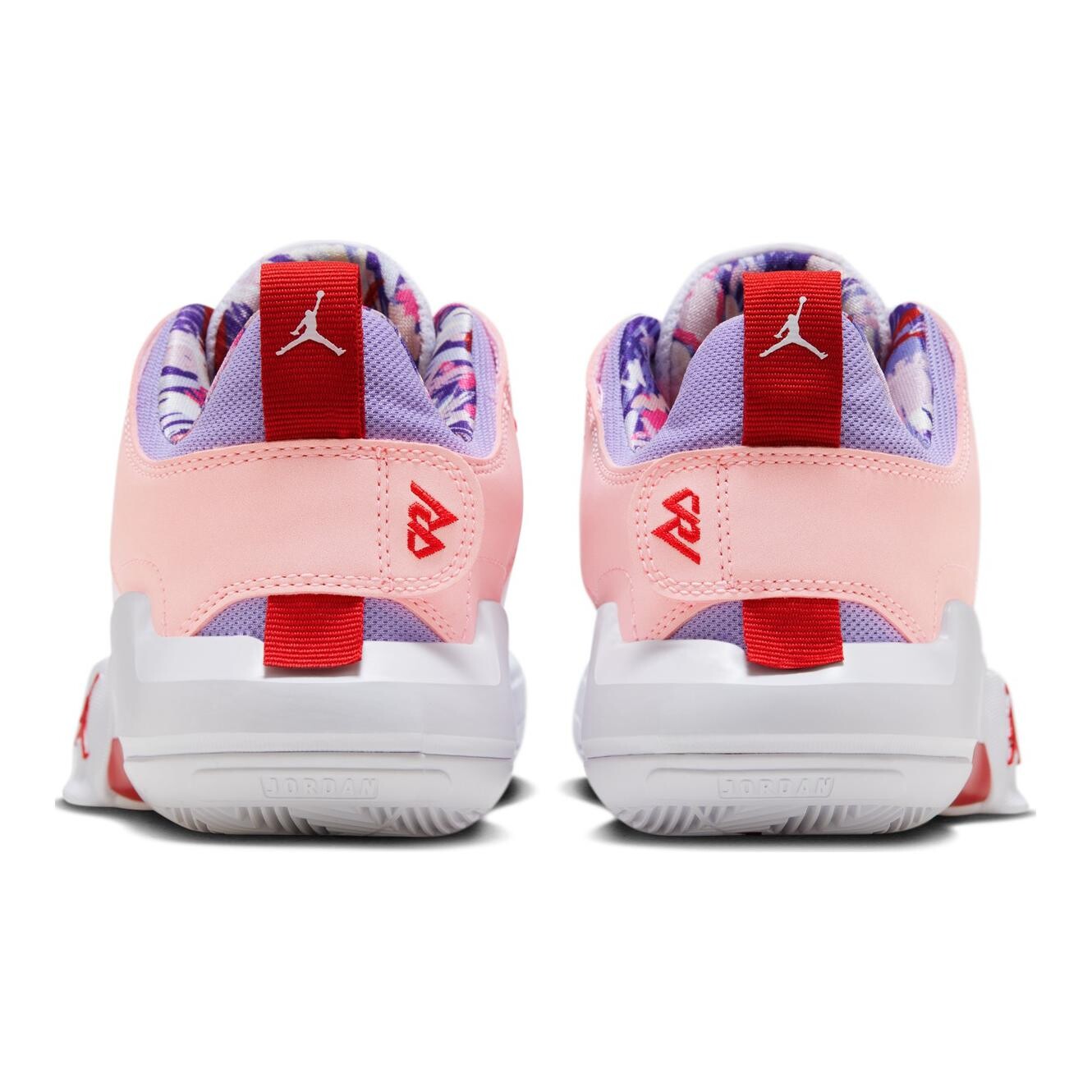 Баскетбольные кроссовки One Take 5 Kids для начальной школы Jordan, цвет 100 White/College Red/Clear White Pink/Pulse Purple/Dark Iris Purple/Sunset Red — фото 4