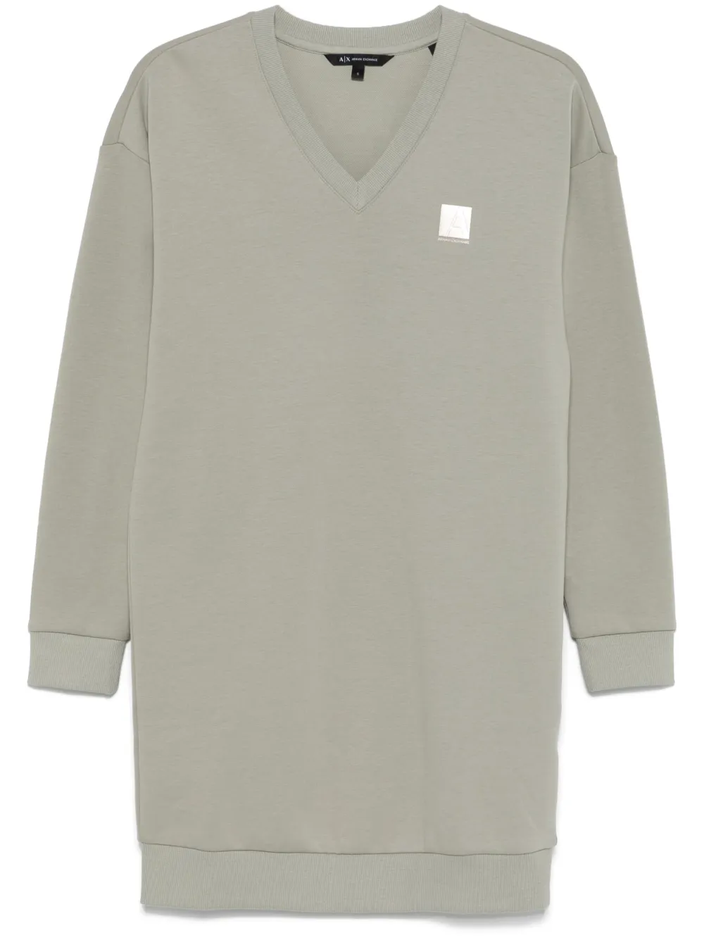 

Платье мини с монограммой Armani Exchange, зеленый