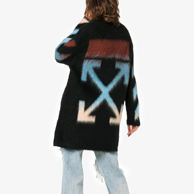 Платье (WMNS) Off-White Knit Printing Black Dress OWHE009F18B740711088, черный — фото 4