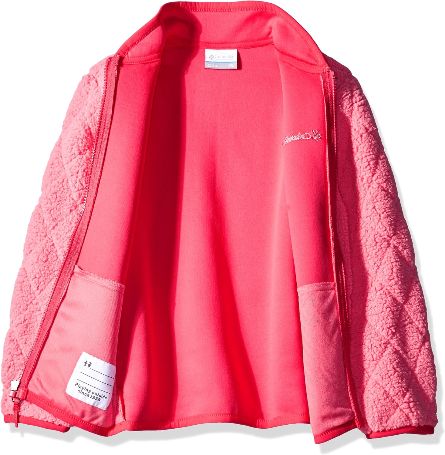 Куртка Columbia Girls' Two Ponds с застежкой-молнией, Camellia Rose/Punch Pink — фото 2
