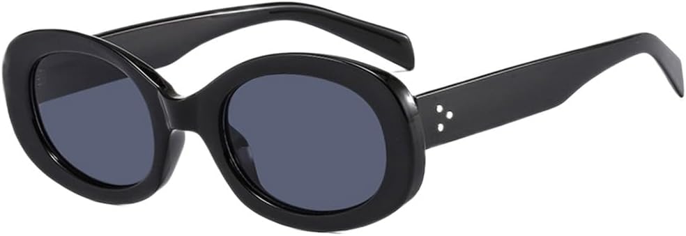 

Маленькие овальные солнцезащитные очки для женщин и мужчин, модные винтажные квадратные зеленые солнцезащитные очки, женские очки с защитой от УФ-излучения UV400 UJNHGQ, C1