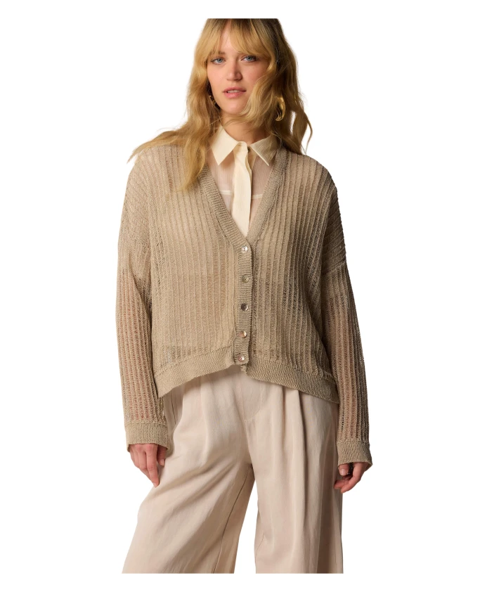 

Современный кардиган с длинными рукавами и пуговицами Kocca, бежевый