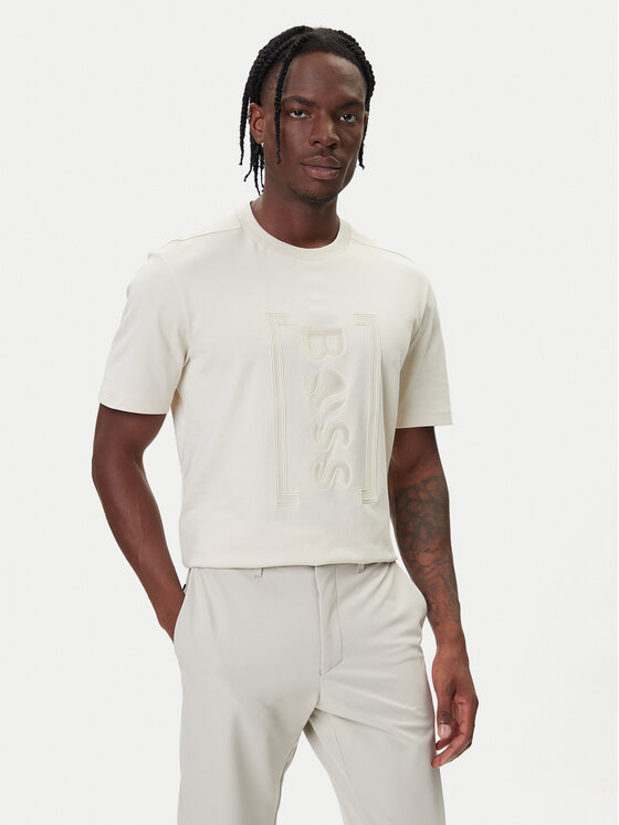 

Футболка relaxed fit Iconic TL 50543905 Boss, экрю, Белый, Футболка relaxed fit Iconic TL 50543905 Boss, экрю