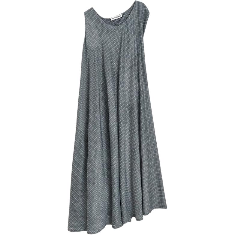 

Полосатое макси-платье OUR LEGACY, серо-зеленый