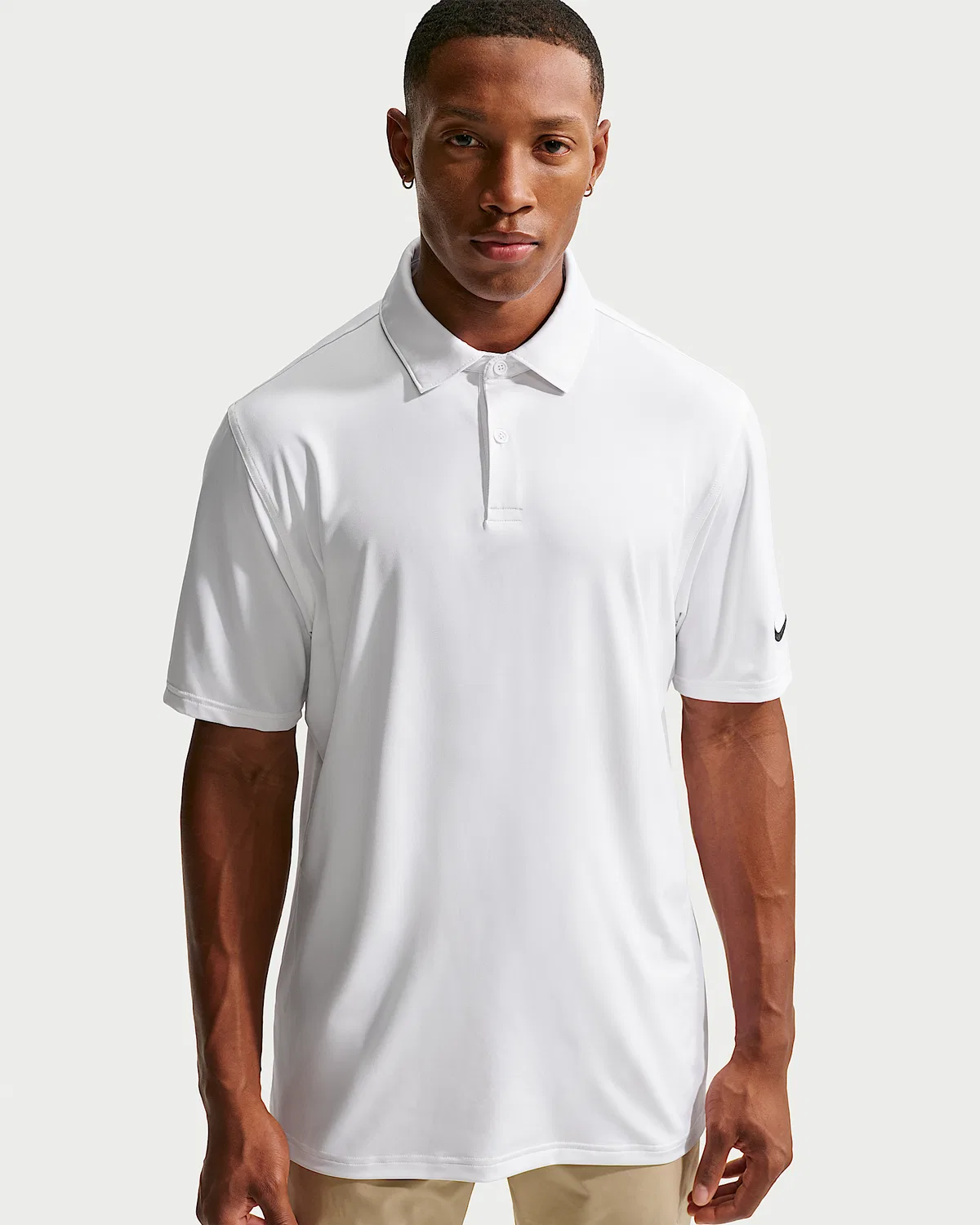 Мужское поло Nike Velocity Dri-FIT Sleeve Logo Golf, White/Black
