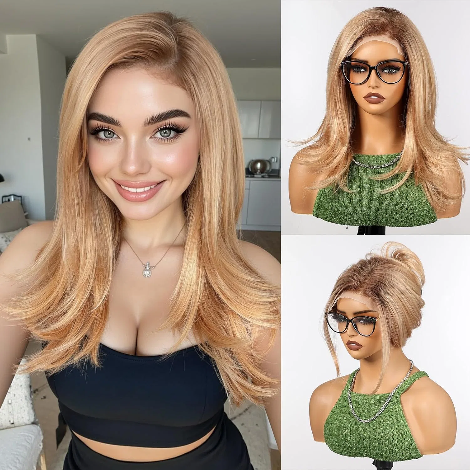 Длинный волнистый парик HAIRCUBE с челкой, термостойкий, синтетический, блонд Haircube, Blond