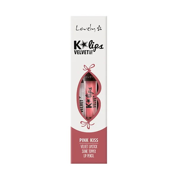 

Набор для макияжа губ Lips Set K'lips Velvet Lovely, цвет pink kiss