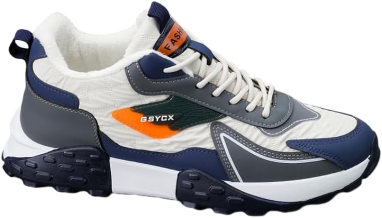 

Мужские модные спортивные кроссовки - на шнуровке, на толстой подошве, из теплого хлопка - большие размеры, повседневная обувь - резиновая подошва - подходят для ежедневного использования Spkfhd, синий