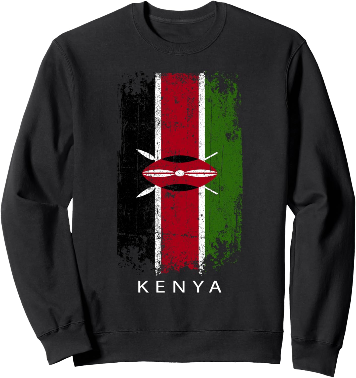 

Сувенирный дизайн из Кении - Толстовка с изображением кенийского флага Kenya Souvenir Design, черный