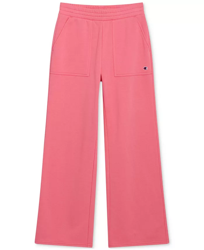 

Девчачьи флисовые брюки с широкими штанинами для девочек 7-16 лет Champion, розовый