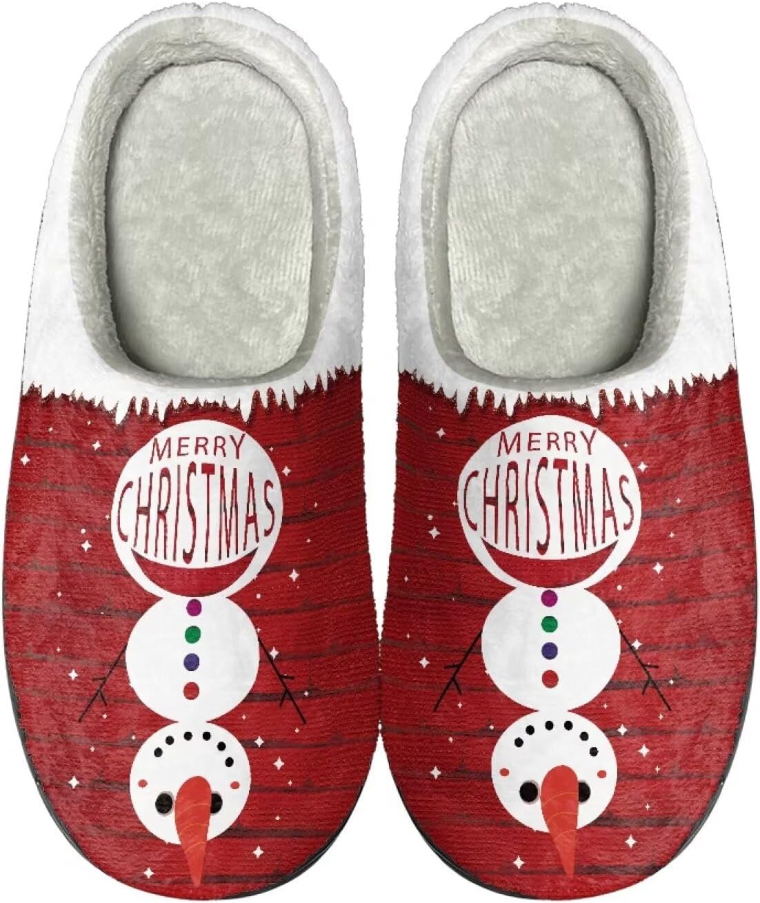 

Тапочки HUIACONG TPR для мужчин и женщин, для дома и улицы, пушистые, унисекс, Merry Christmas Funny Snowman