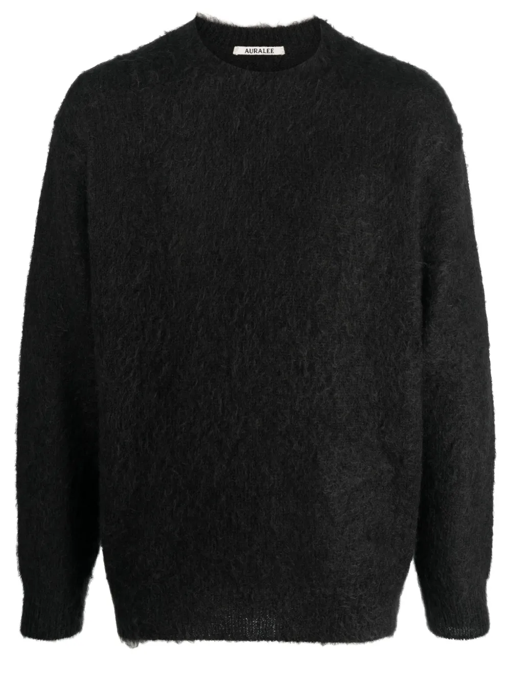 

Флисовый джемпер с круглым вырезом Auralee, черный