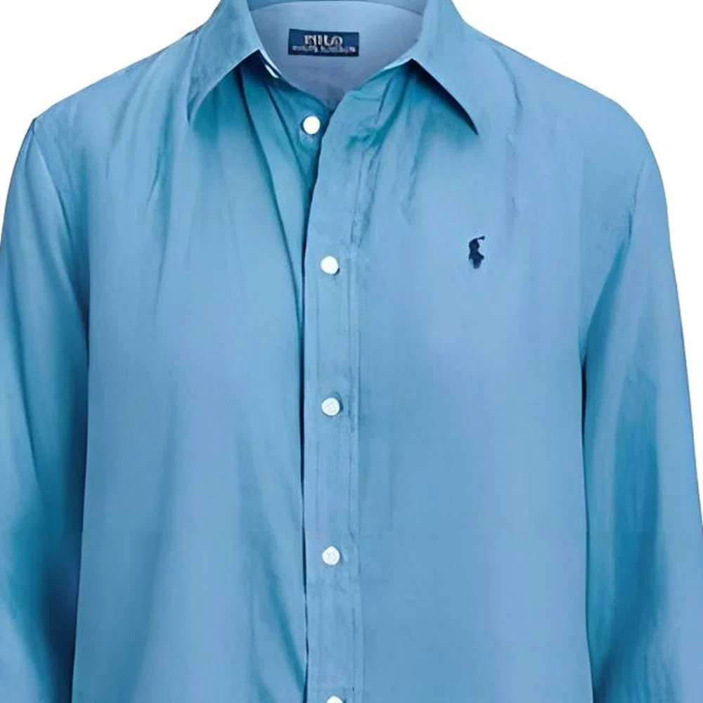 Рубашка Polo Pony из льна Polo Ralph Lauren, Blue — фото 4
