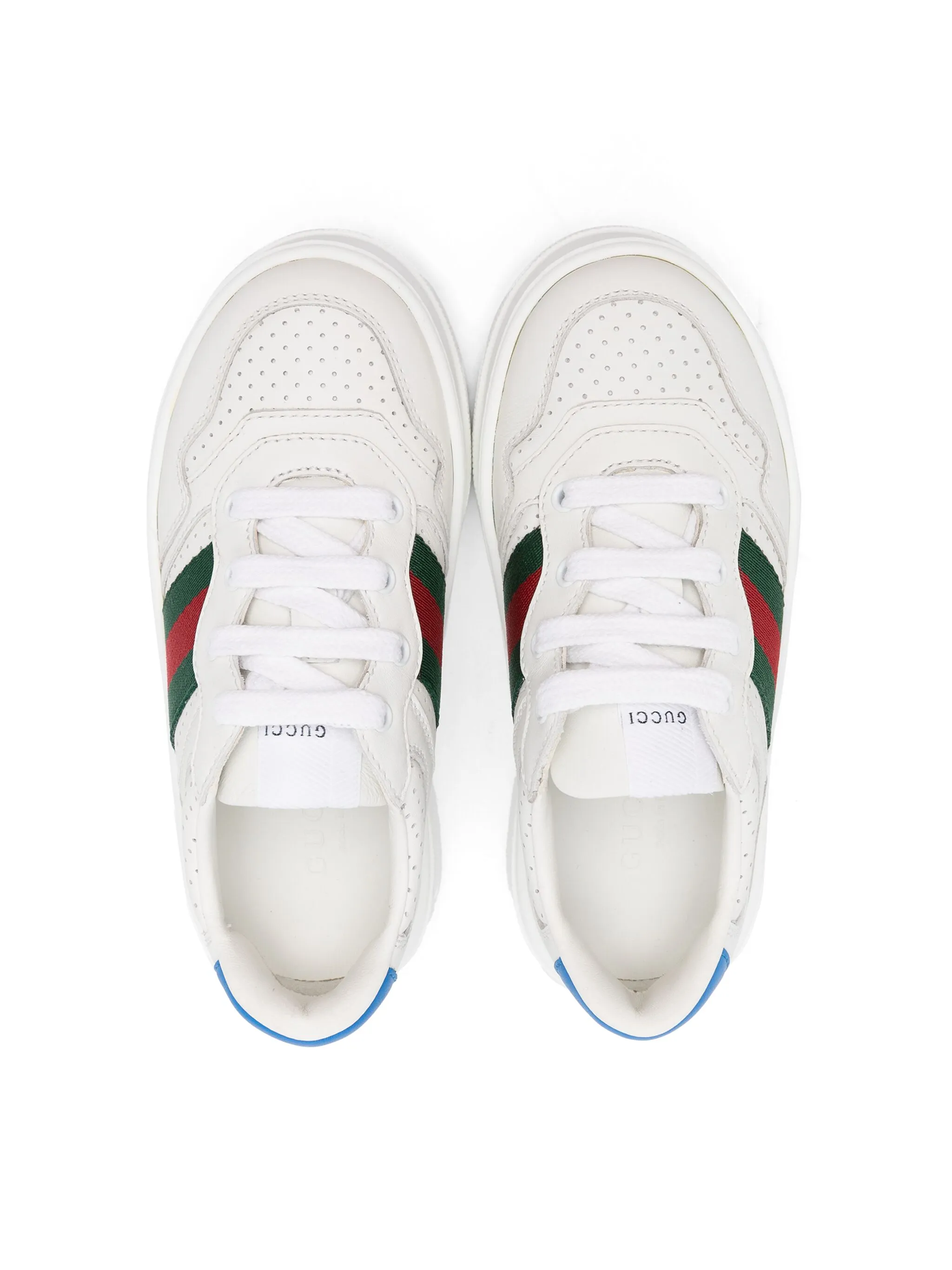 Кроссовки с отделкой Web Gucci Kids, белый — фото 3