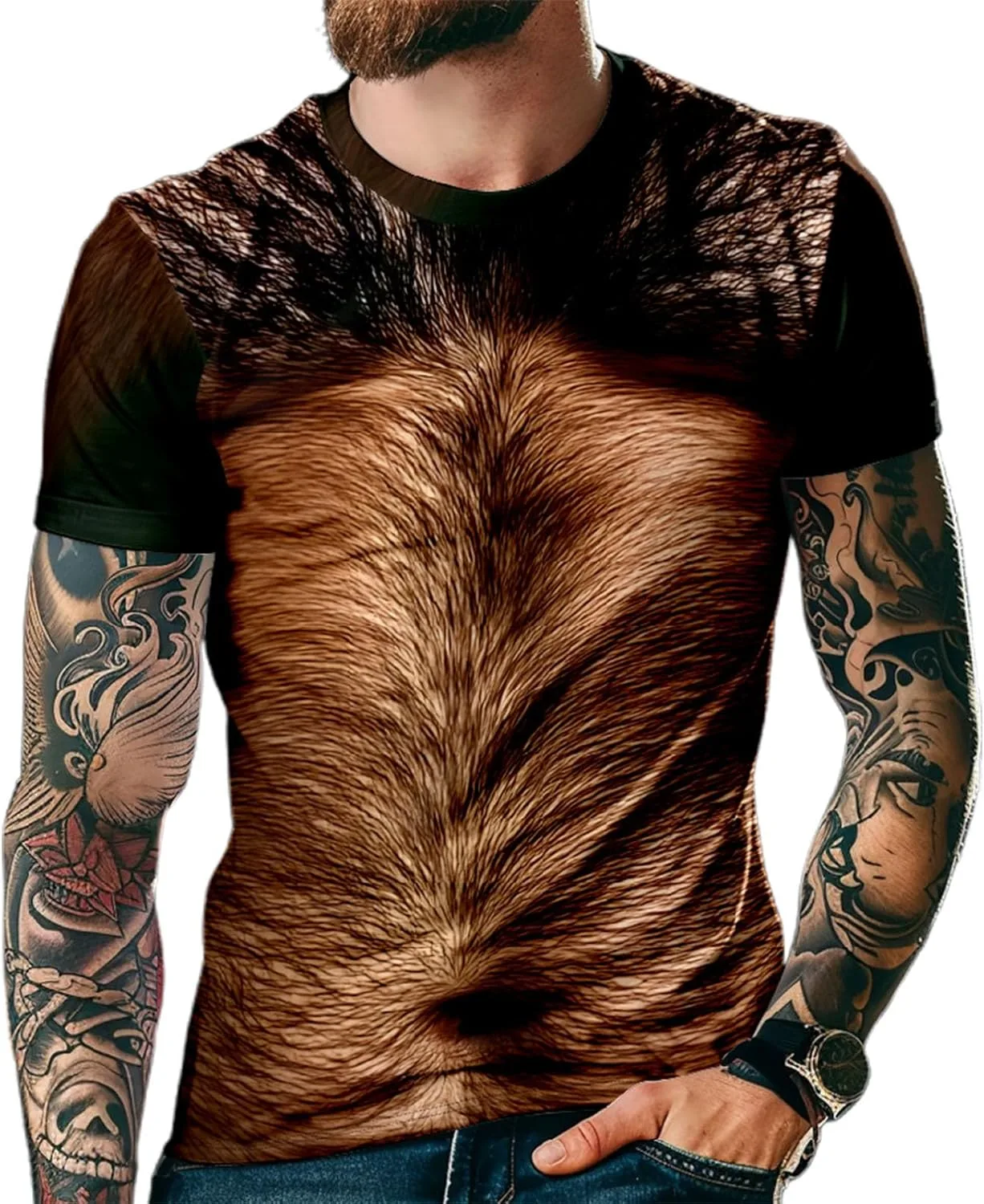 

Футболка Funny Muscle Shirts для мужчин с реалистичным принтом