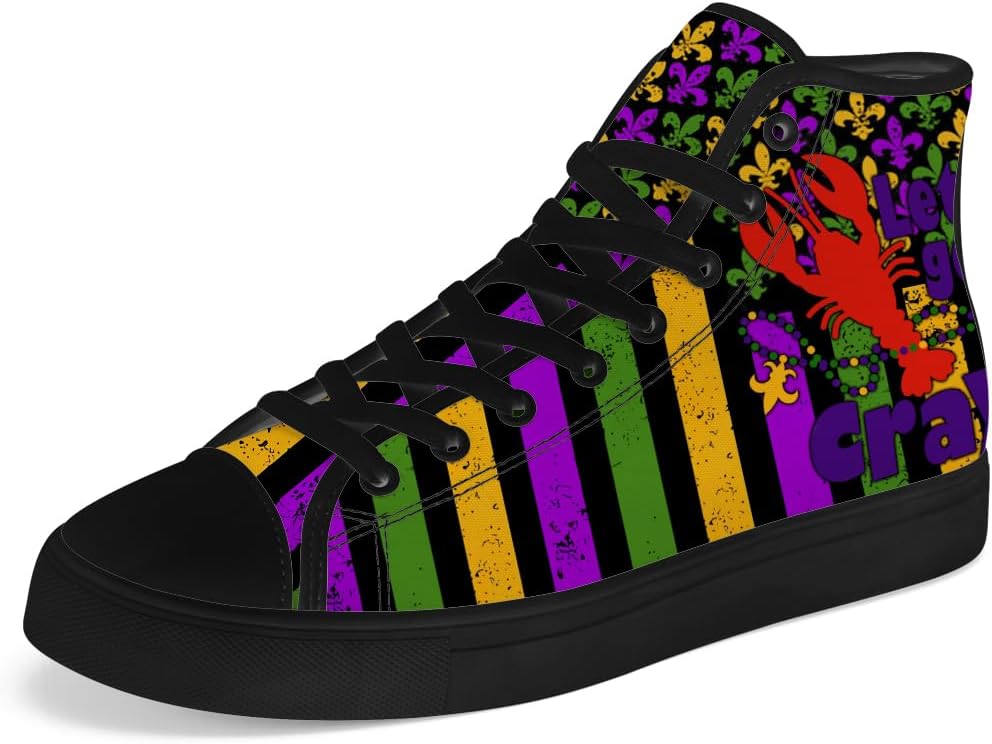 

Высокие кеды на канве Carnival для мужчин и женщин, фиолетовые высокие кроссовки на шнуровке, повседневная обувь, подарки для папы и мамы Chebing