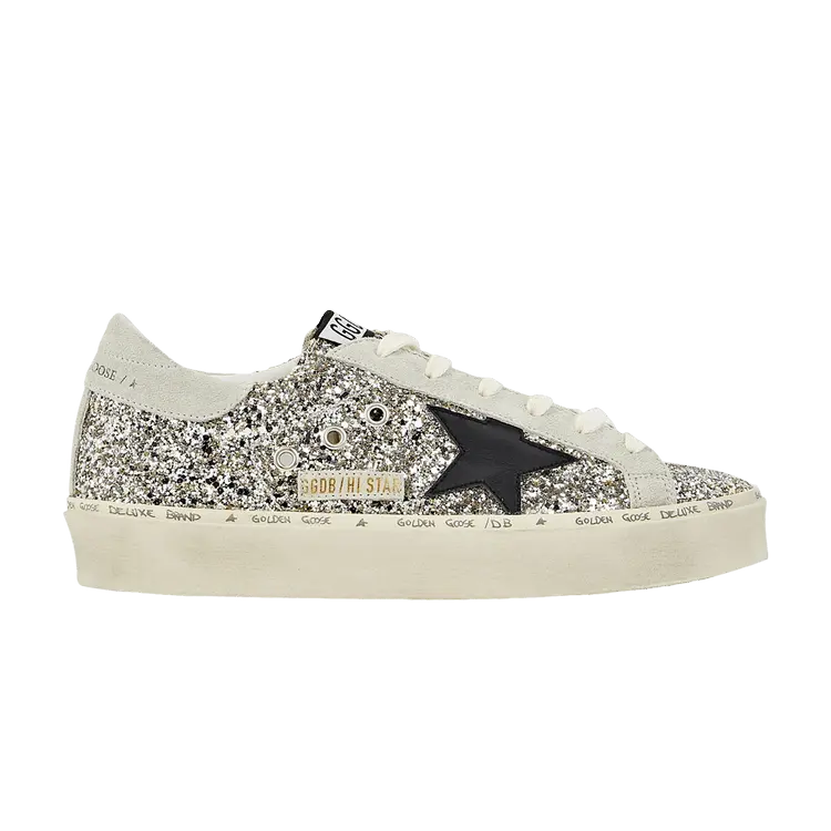 

Кроссовки Golden Goose Wmns Hi Star Silver Glitter Black, серебряный