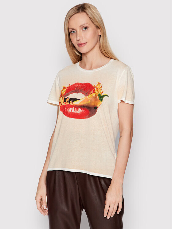 

Футболка стандартного кроя Guess, бежевый