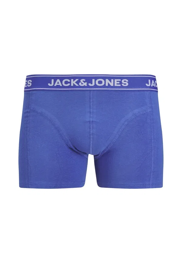 Трусы боксеры 5Er pack Jack & Jones Junior, черный - темно-серый меланж - лесная река - ослепительно синий - черный — фото 3