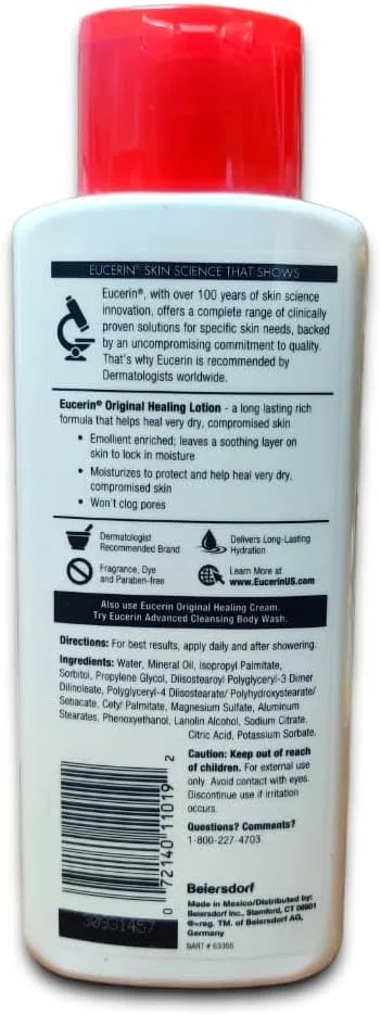 Лосьон для тела увлажняющий Eucerin Original Healing 8.4 унции