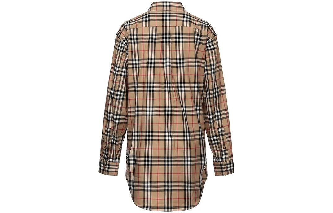 Рубашка Burberry в винтажную клетку, коричневый — фото 2