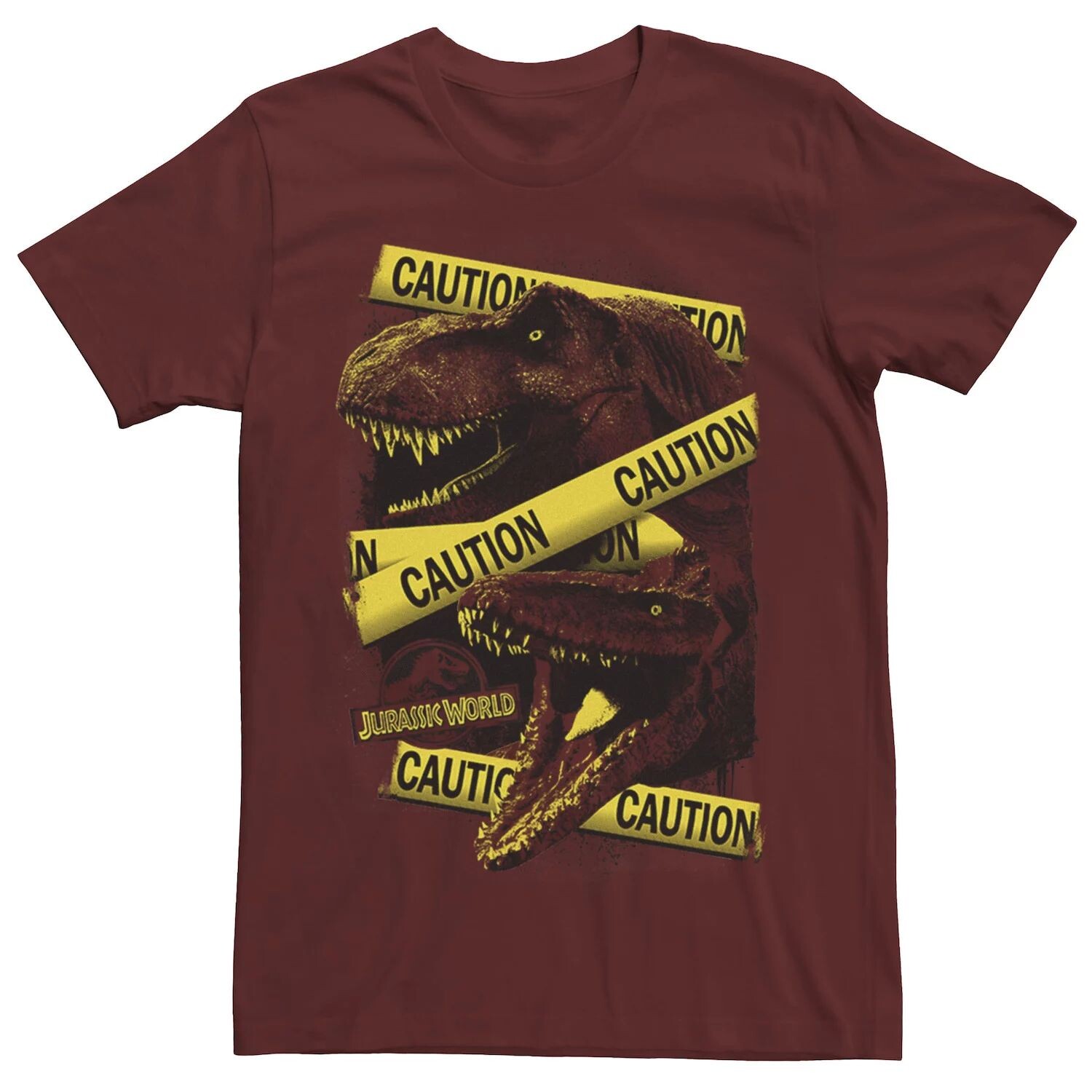 

Мужская футболка Jurassic World Two Dinosaur Caution Splatter Licensed Character