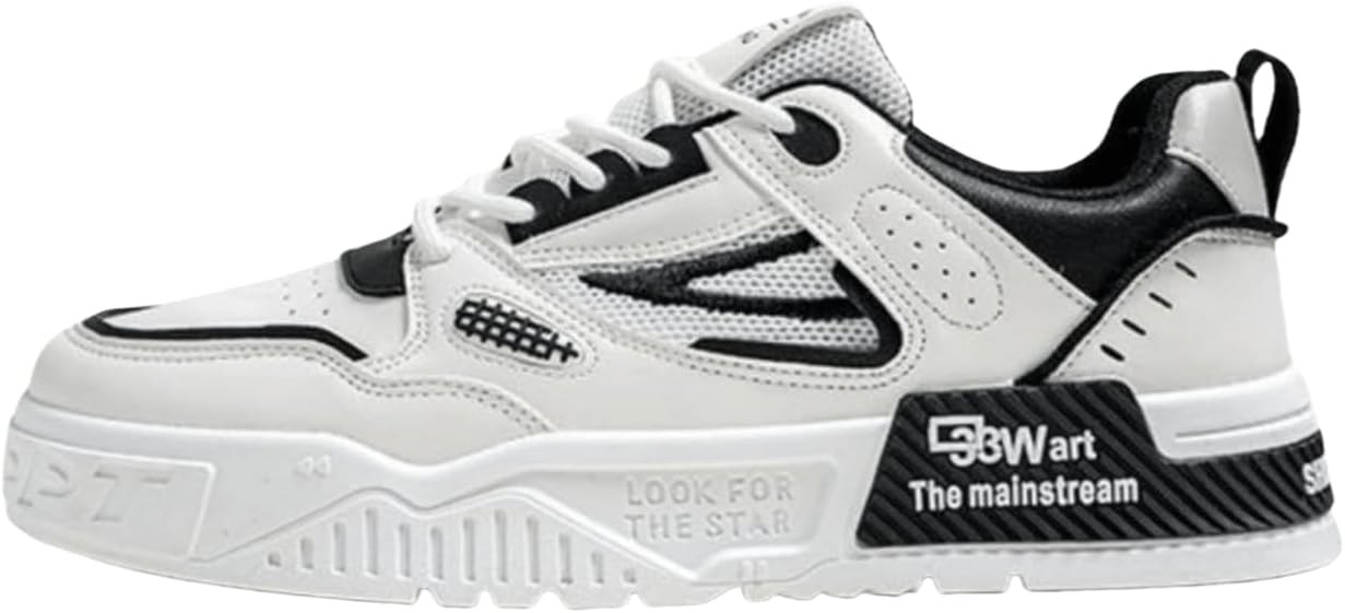 

Мужские модные стильные кроссовки - комфортные и прочные для уличного стиля и скейтбординга - модный трендовый дизайн Dikermoon, черный