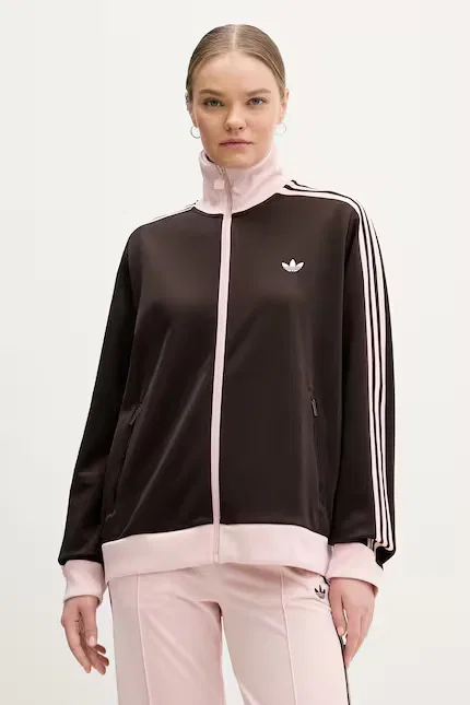 Блуза женская с молнией Adidas Originals, коричневый