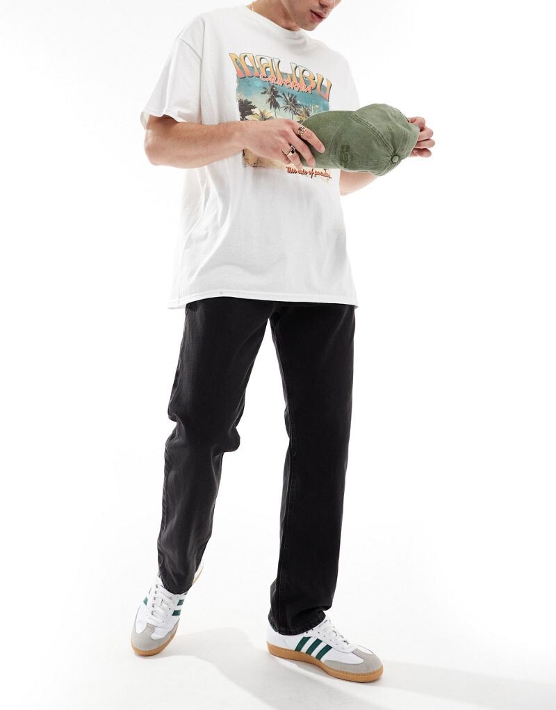 

Черные жесткие прямые джинсы Jack & Jones Chris