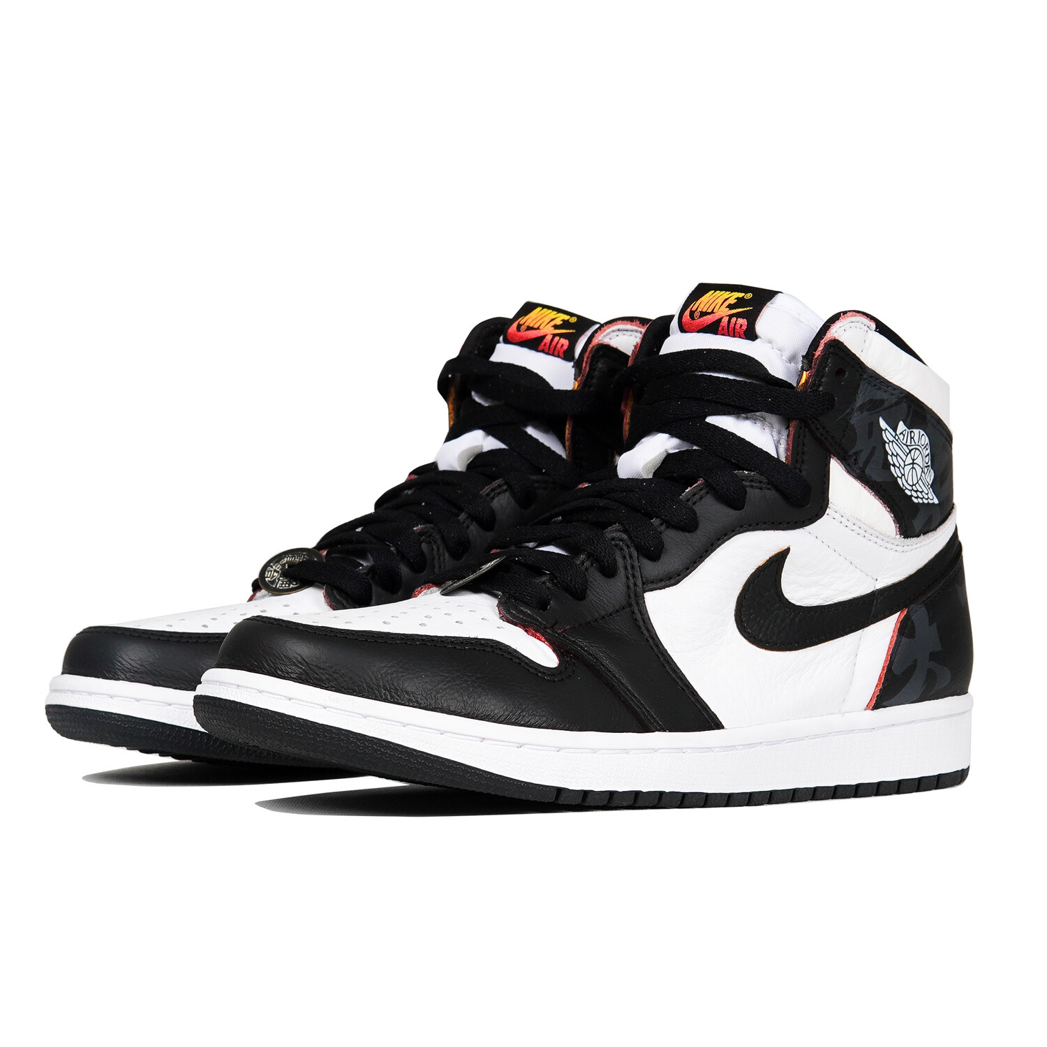 

Кроссовки Air JORDAN 1 Vintage Basketball Shoes Men High-Top Black White Gray