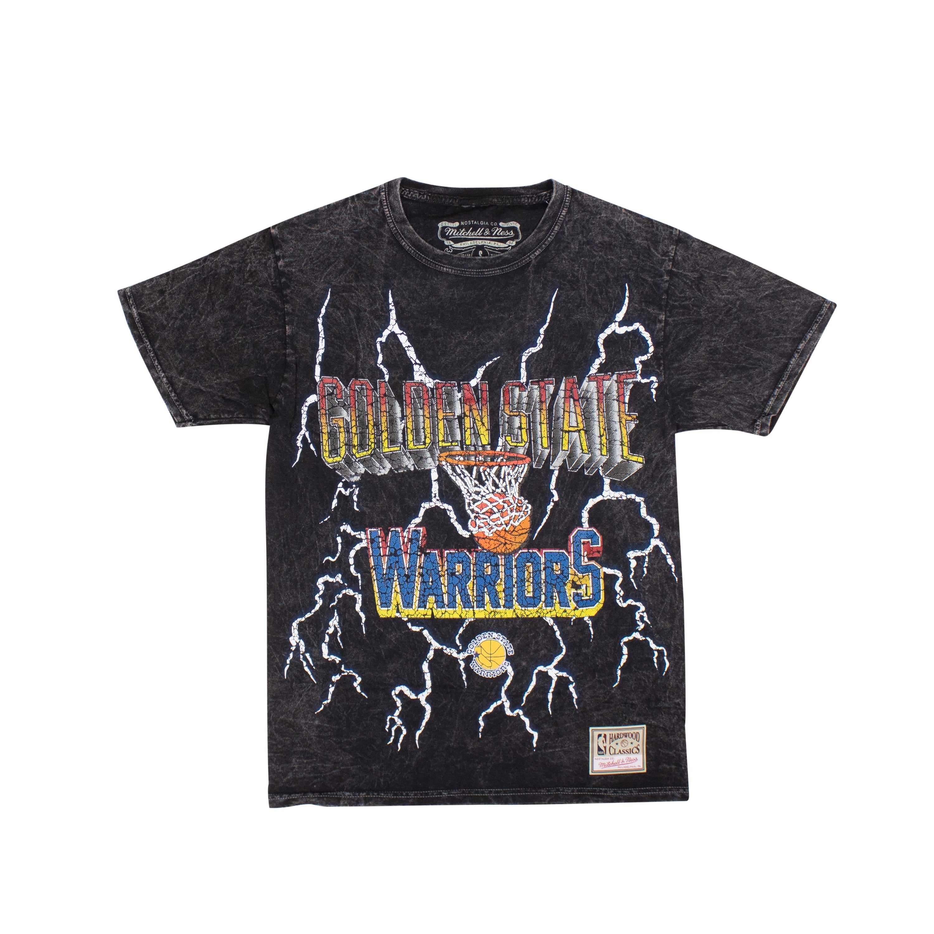 

Черная футболка NBA Vintage Lightning Warriors Mitchell & Ness