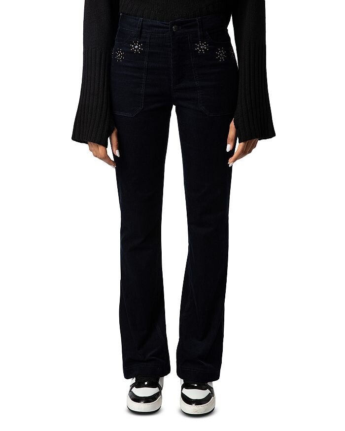 

Вельветовые брюки с украшением Zadig & Voltaire Pista, синий