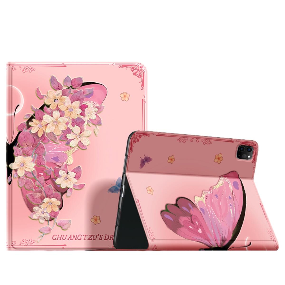 

Super Mouse Плоский защитный чехол, Blue-gray flowers blue butterfly